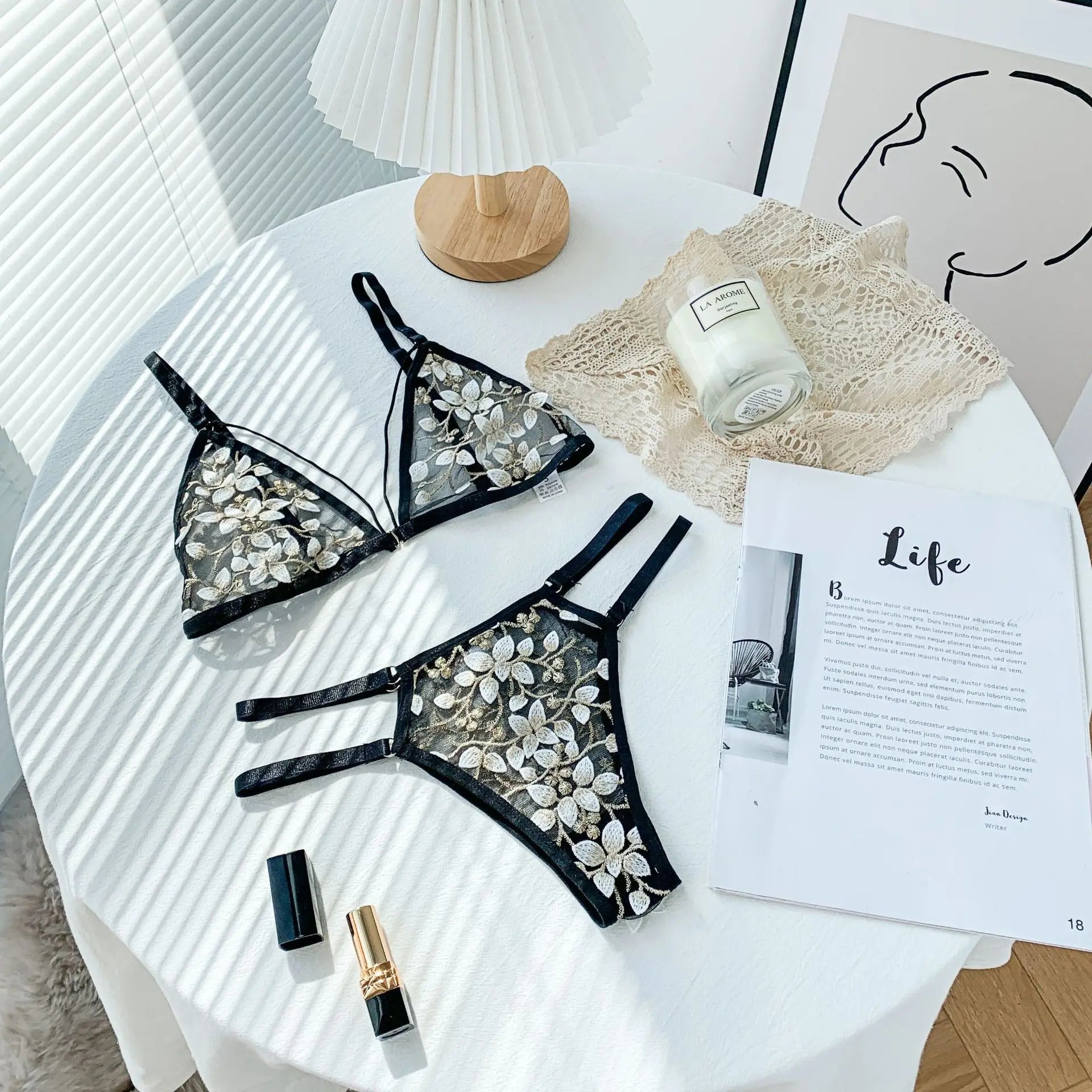 Women Lace Bra Sets Seamless Underwear Backless Vest Sexy Bralette Lingerie Ultrathin Bra & Brief Sets Female Dropshipping Viralgem Store