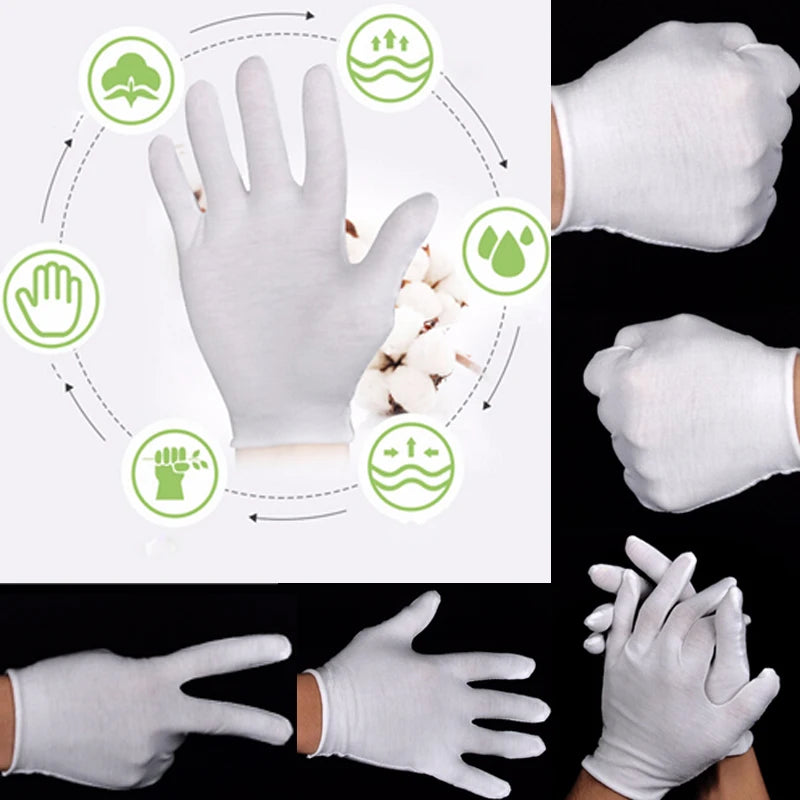 White Gloves Inspection Cotton Work Gloves Jewelry Lightweight Hight Quality Guantes Viralgem Store
