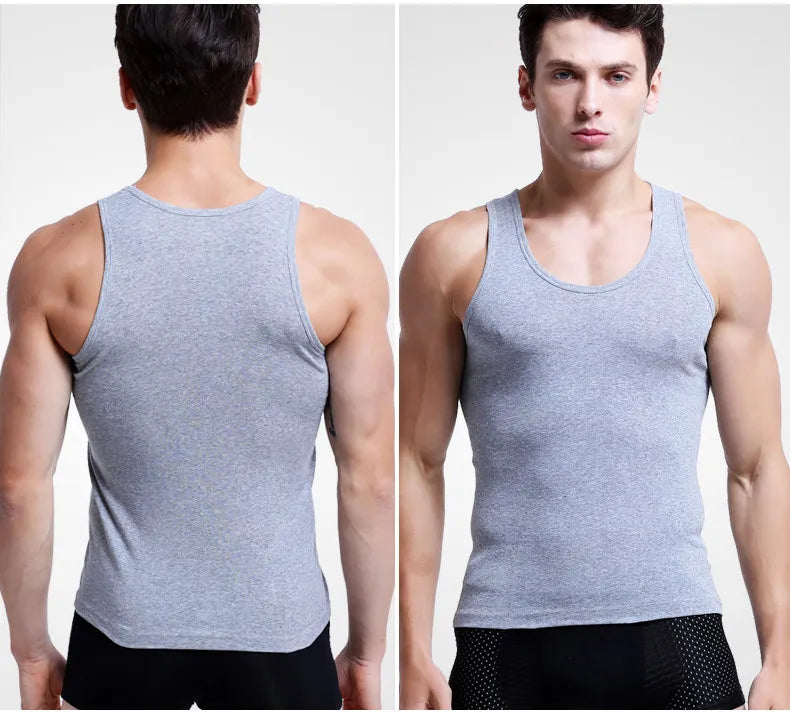 3Pcs Tank Top Casual Men Bodybuilding Clothing Fitness Mens Sleeveless Gyms Vests Cotton Singlets Muscle Tops Plus Size XXXL 4XL
