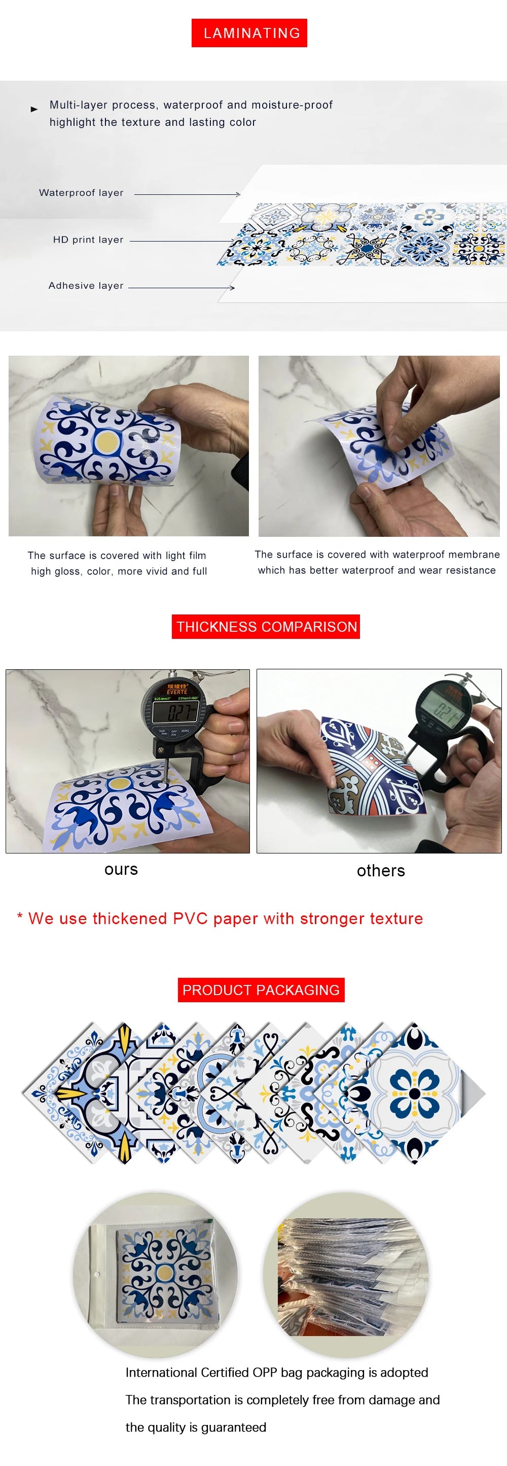 16pcs/set Black & White Tiles Sticker Kitchen Backsplash Wardrobe Bathroom Waterproof Peel & Stick Bright Film Art Wall Decals