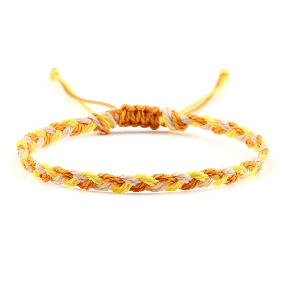 30Colors Bohemian Tibetan Bracelet & Bangle Women Men Handmade Waterproof Wax Thread Lucky Rope Christmas Jewelry Gift Bracelets