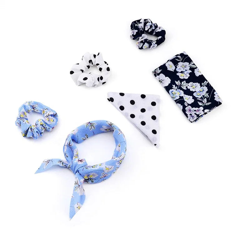 2020 Women Streamers Scrunchies Polka Dot Print Elastic Bow Hair Rope Girl Hair Ties Korean Sweet Hair Accessories Headwear Viralgem Store