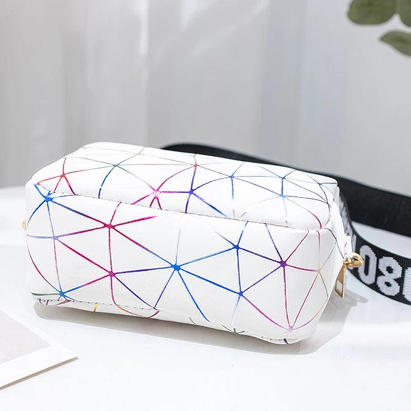 Yogodlns Fashion Laser Shoulder Messenger Bag Female Small Square Bag PU Leather Crossbody Bag Trendy New Satchel Bag Bolsa Viralgem Store