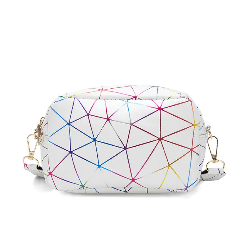 Yogodlns Fashion Laser Shoulder Messenger Bag Female Small Square Bag PU Leather Crossbody Bag Trendy New Satchel Bag Bolsa Viralgem Store