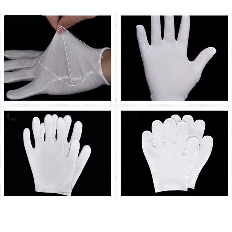 White Gloves Inspection Cotton Work Gloves Jewelry Lightweight Hight Quality Guantes Viralgem Store