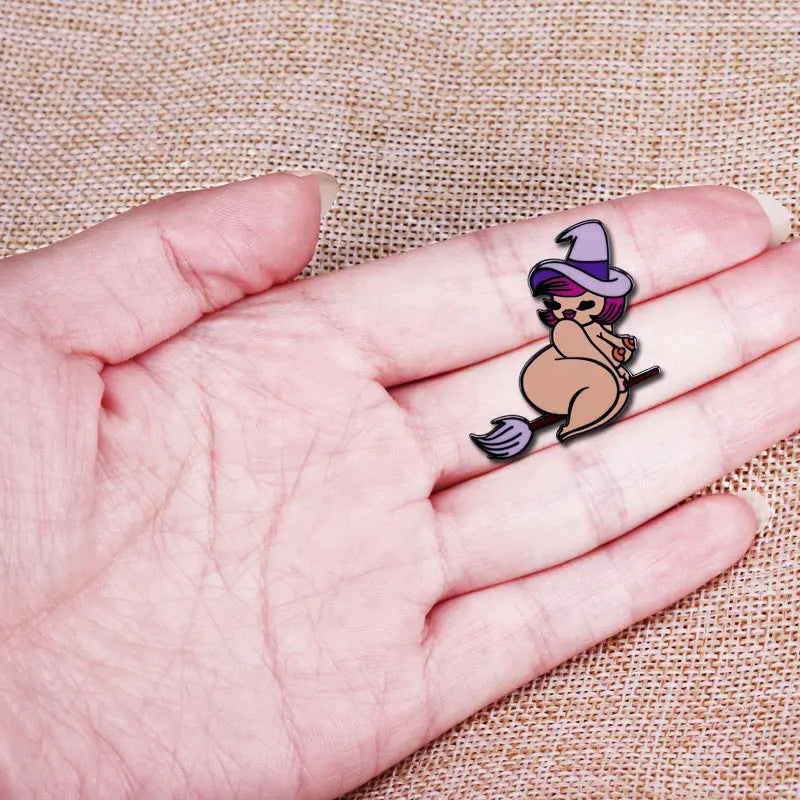 Witch Lapel Pin Collection Magic Broomstic Brooch Ice Cream Mug Frappuccinoo Badge Witches Welcome Jewelry Viralgem Store