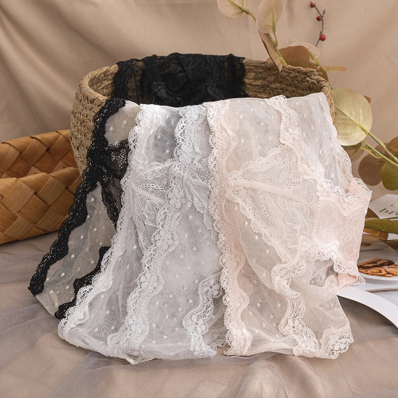 3pcs/lot Summer loose lace ladies panties, soft mesh underwear, sexy temptation briefs, seamless mid-waist cotton crotch panties Viralgem Store