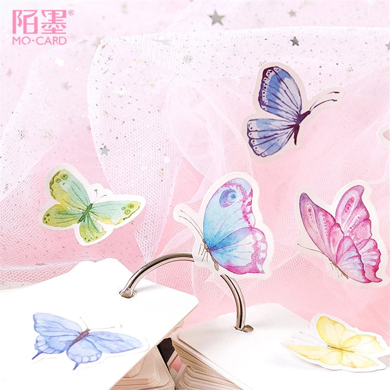 45pcs/box Lovely Butterfly Label Stickers Set Decorative Stationery Craft Stickers Scrapbooking Diy Diary Album Stick Label Viralgem Store
