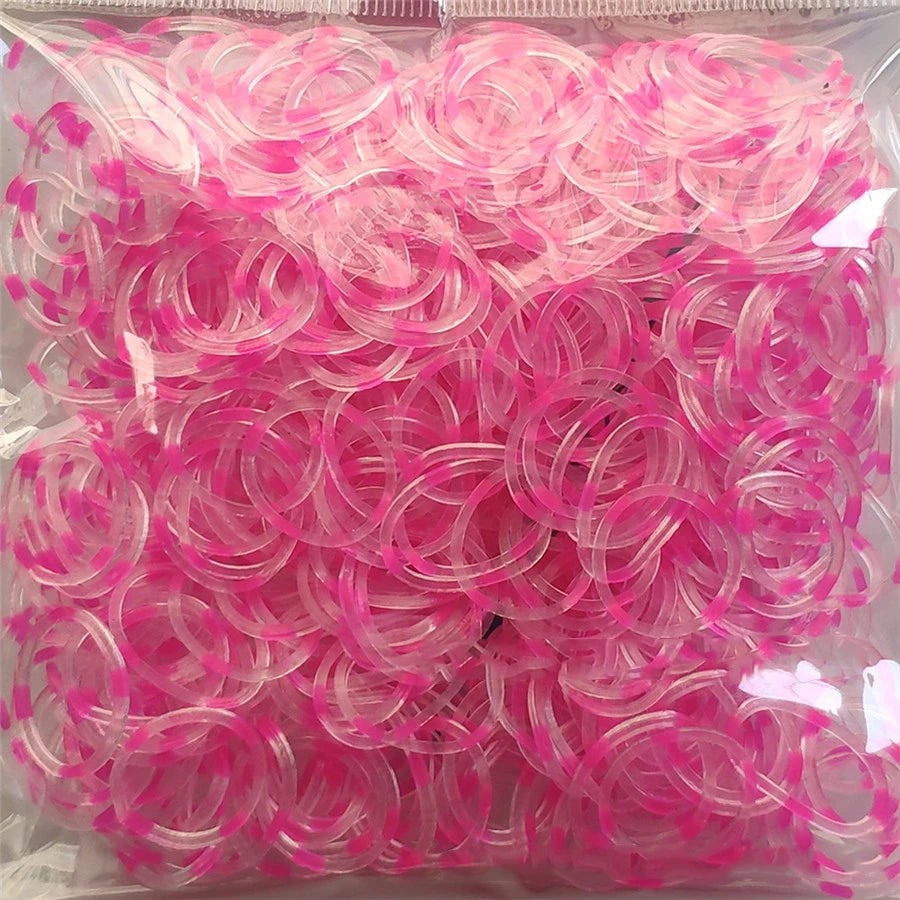 600 Rubber Loom Bands Girl Gift For Children Elastic Band For Weaving Lacing Bracelet Toy Gum Bracelets DIY Material Accessories
