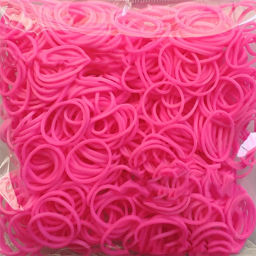 600 Rubber Loom Bands Girl Gift For Children Elastic Band For Weaving Lacing Bracelet Toy Gum Bracelets DIY Material Accessories