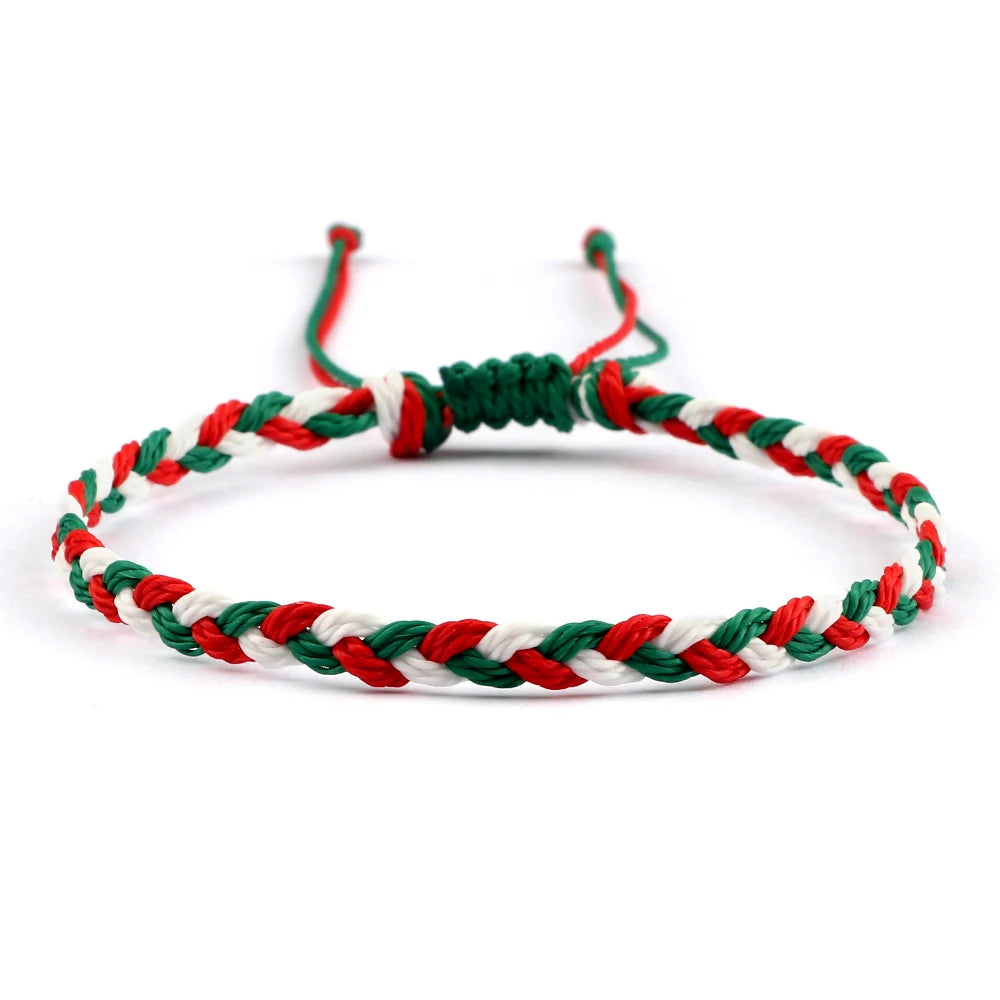 30Colors Bohemian Tibetan Bracelet & Bangle Women Men Handmade Waterproof Wax Thread Lucky Rope Christmas Jewelry Gift Bracelets