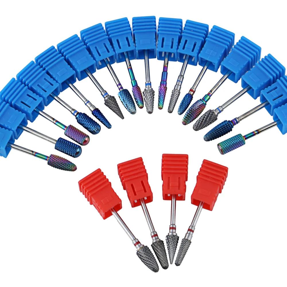 1pcs Tungsten Carbide Nail Drill Bit Electric Manicure Drill Machine Replacement Gringing Heads for Acrylic Gel Polishing Remove