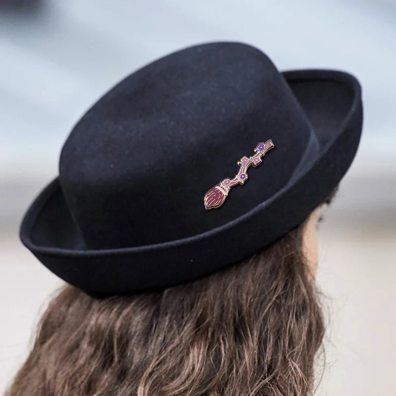 Witch Lapel Pin Collection Magic Broomstic Brooch Ice Cream Mug Frappuccinoo Badge Witches Welcome Jewelry Viralgem Store
