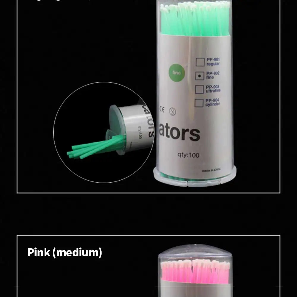 100pcs/lot Micro Brushes Make Up Eyelash Extension Disposable Eye Lash Glue Cleaning Brushes Free Applicator Sticks Makeup Tools