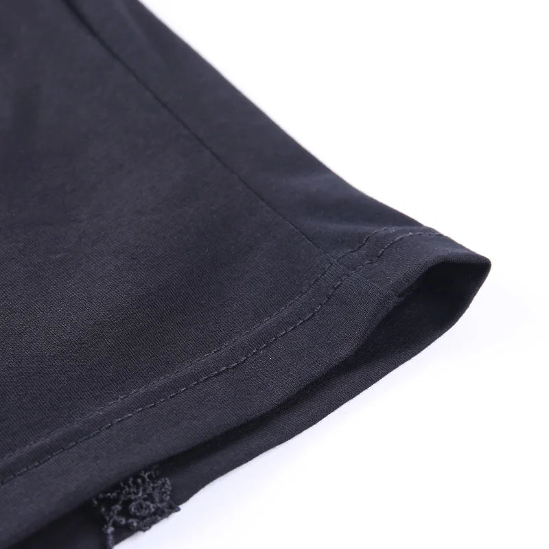 Vintage Tops Goth T-shirt Women Bodycon Bandage Lace Black T-shirts Gothic Streetwear Sexy Female Top Casual Mesh Tee Viralgem Store