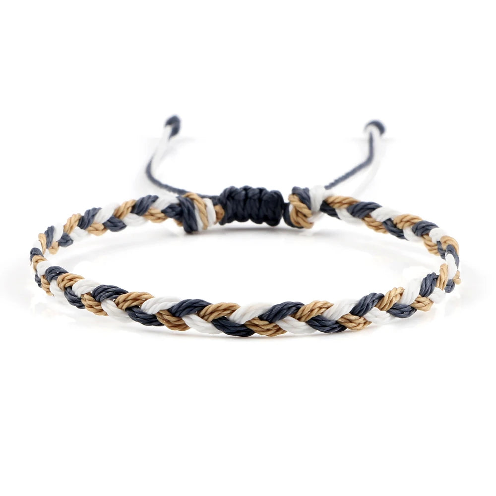 30Colors Bohemian Tibetan Bracelet & Bangle Women Men Handmade Waterproof Wax Thread Lucky Rope Christmas Jewelry Gift Bracelets