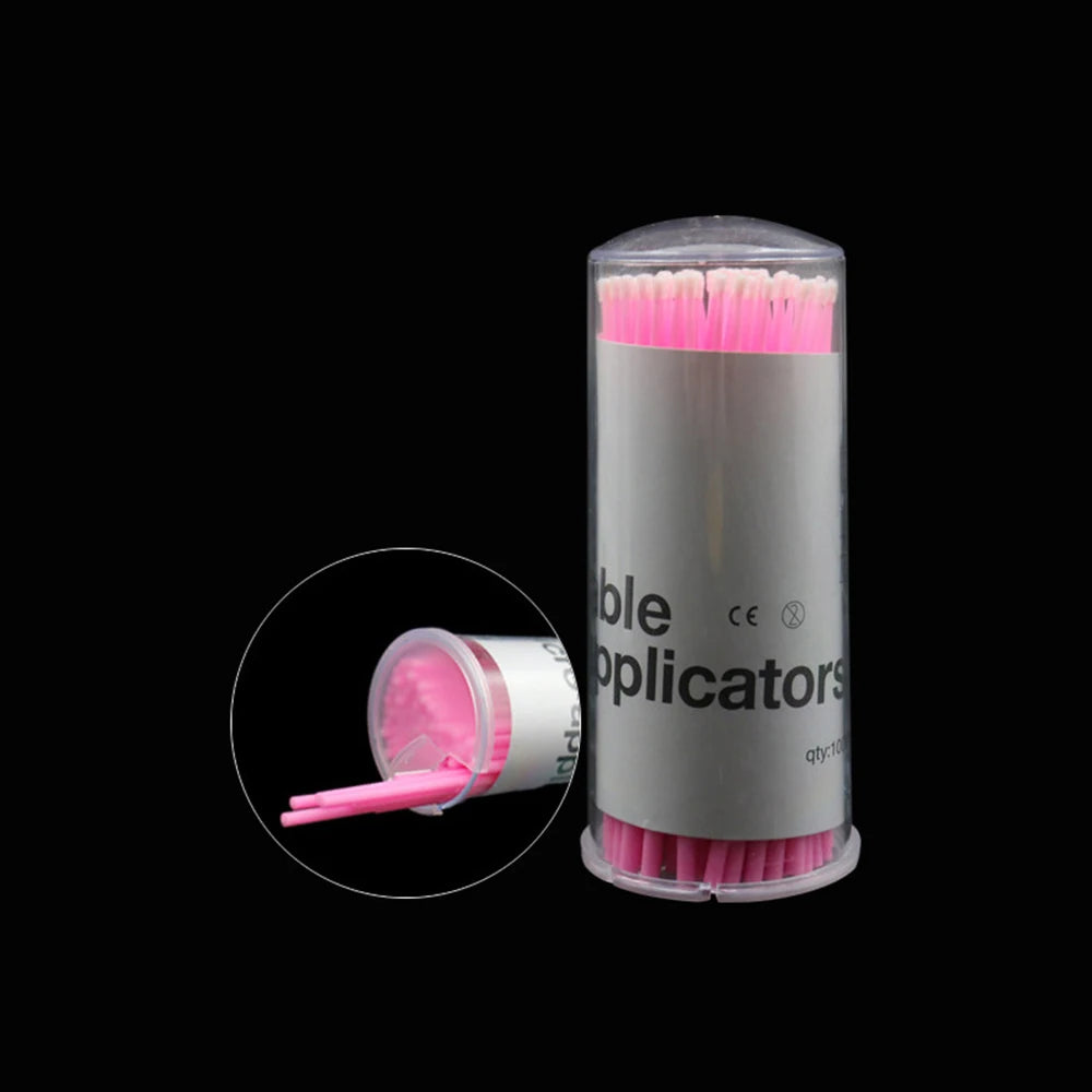 100pcs/lot Micro Brushes Make Up Eyelash Extension Disposable Eye Lash Glue Cleaning Brushes Free Applicator Sticks Makeup Tools