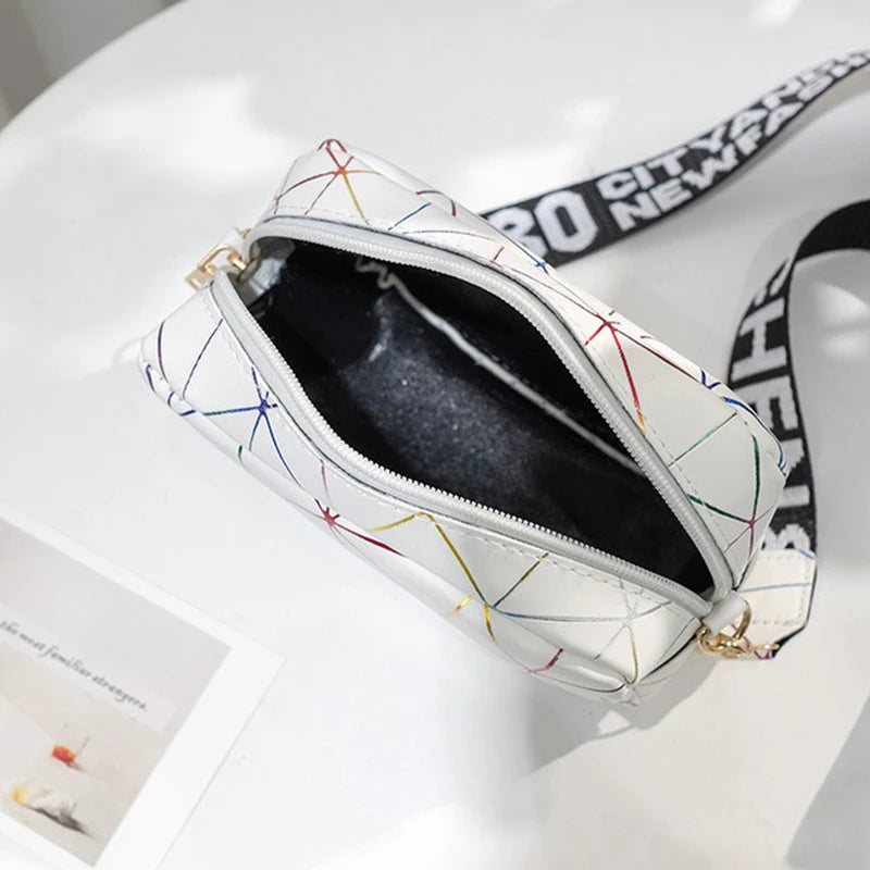 Yogodlns Fashion Laser Shoulder Messenger Bag Female Small Square Bag PU Leather Crossbody Bag Trendy New Satchel Bag Bolsa Viralgem Store