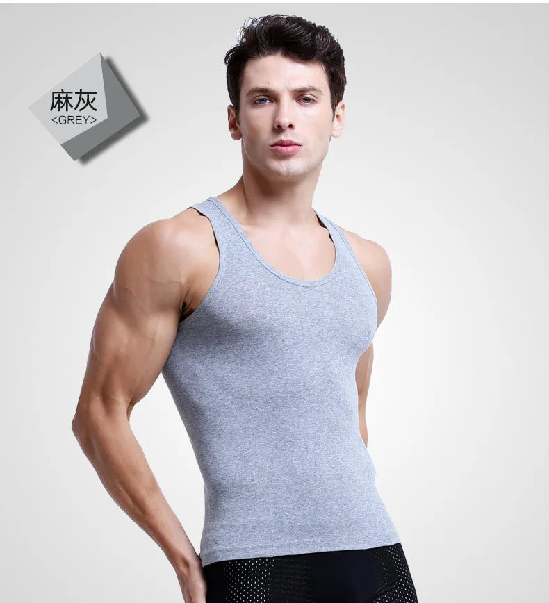 3Pcs Tank Top Casual Men Bodybuilding Clothing Fitness Mens Sleeveless Gyms Vests Cotton Singlets Muscle Tops Plus Size XXXL 4XL