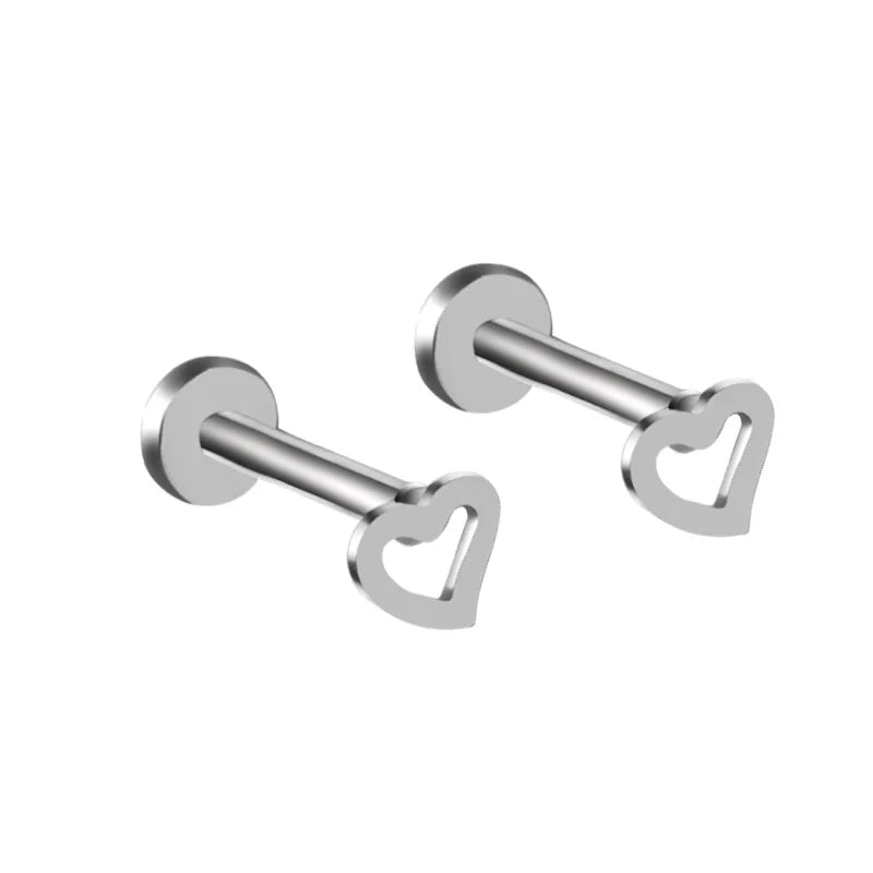 1Pc 20G-16G 1.5-4mm Gem Crystal Monroe Lip Stud Ring Tragus Helix Conch Cartilage Earring Piercing Steel Lip Labret Piercing Set