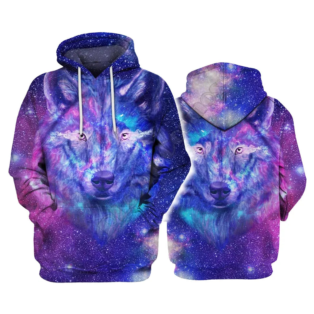Wolves&Moon 3D Hoodies Printed Pullover Men For Women Funny Sweatshirts Sweater Animal Hoodies Drop Shipping