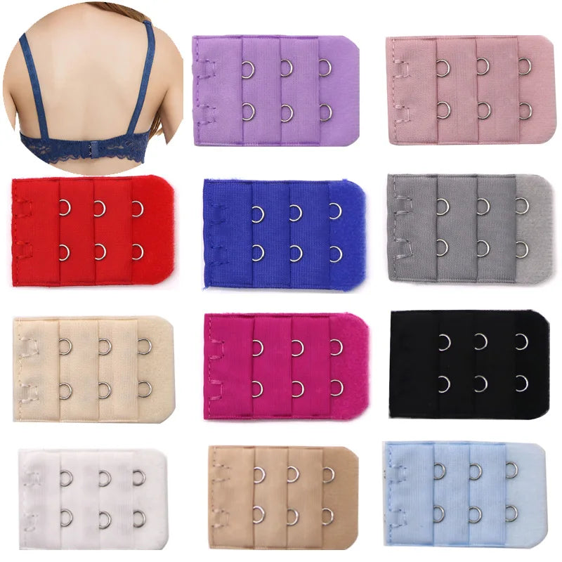 4/5/8pcs Bra Extenders Buckle Extension 3 Row 2 Hooks Bra Strap Extender Sewing Tool Intimates Lengthened Bra Hook Extenders Viralgem Store