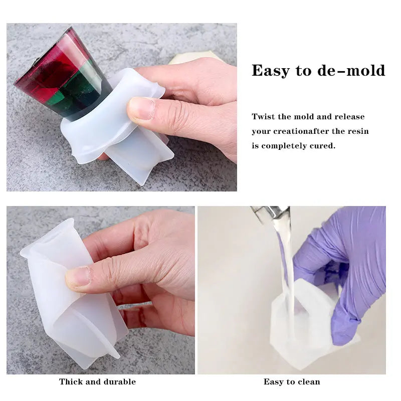 8Styles Ring Holder Cone Resin Molds Pyramid Silicone Mold for Resin Casting DIY Jewelry Ring Display Stand Candle Making Crafts