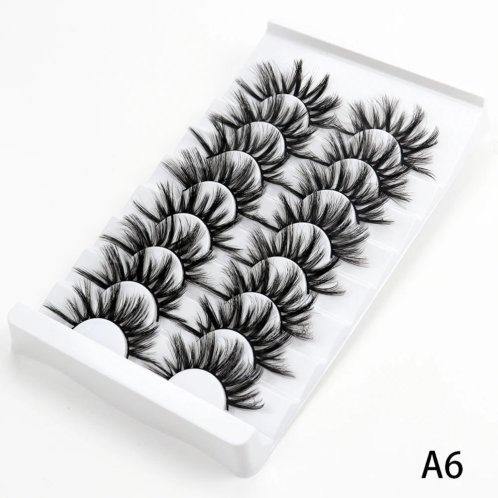 5/7/8 pairs 3D mink Lashes ,soft fluffy natural false eyelashes，individual eyelash extension, makeup tools lashes wholesale
