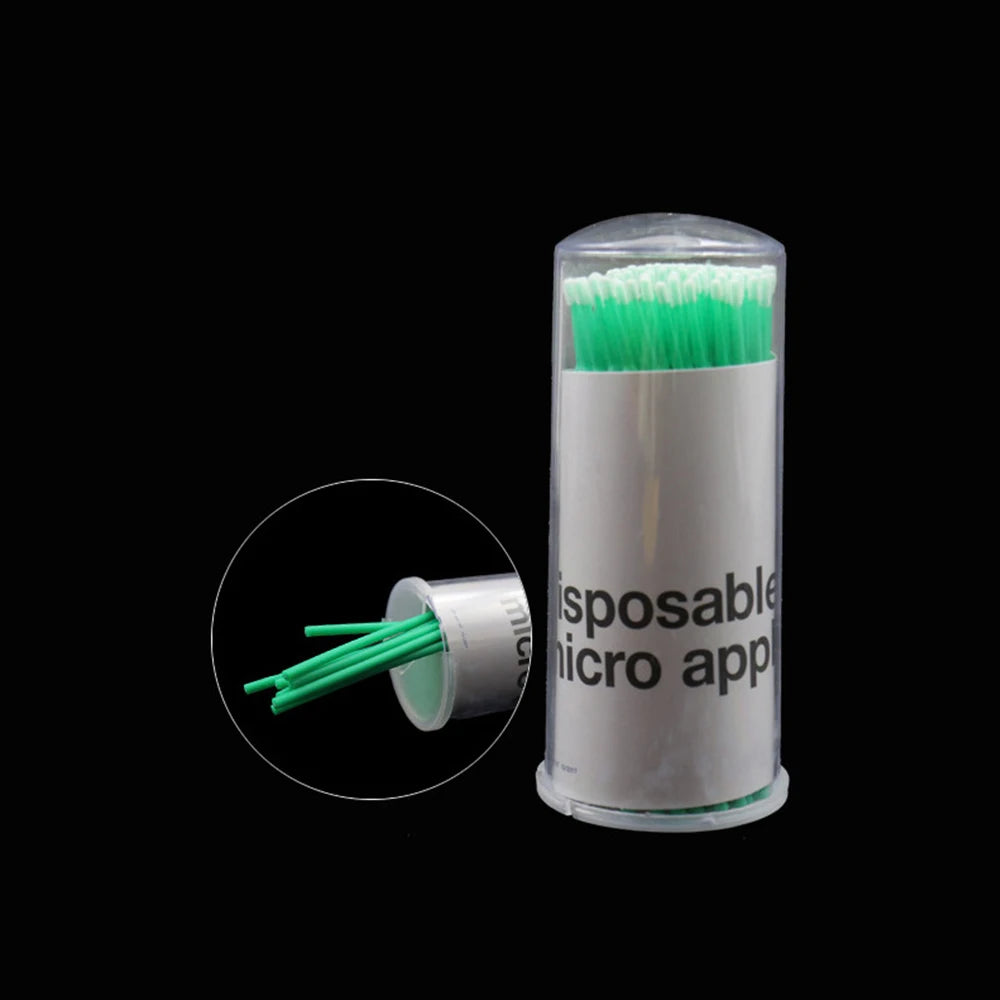 100pcs/lot Micro Brushes Make Up Eyelash Extension Disposable Eye Lash Glue Cleaning Brushes Free Applicator Sticks Makeup Tools