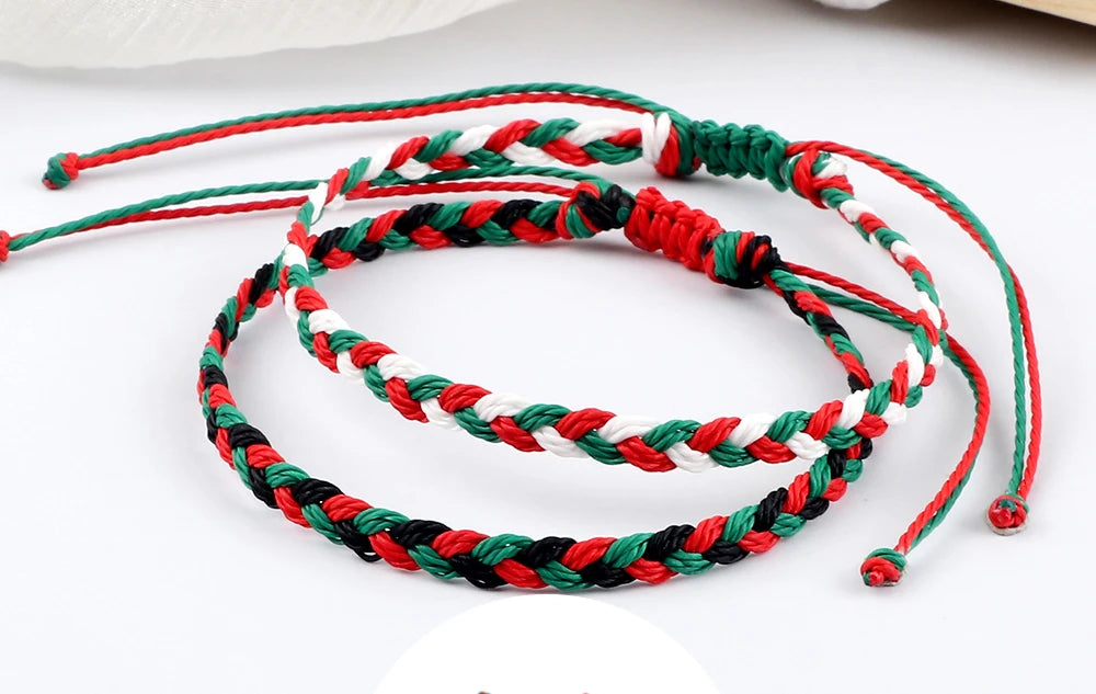 30Colors Bohemian Tibetan Bracelet & Bangle Women Men Handmade Waterproof Wax Thread Lucky Rope Christmas Jewelry Gift Bracelets