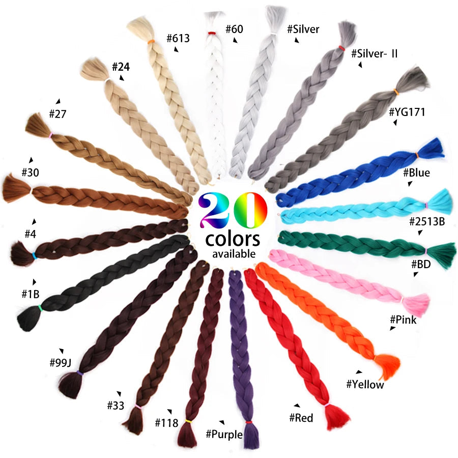 Super Long 165G 200cm Hair Synthetic Jumbo Braiding Hair Extension Heat Resistant Fiber African Ombre Jumbo Braid Hair Women Viralgem Store