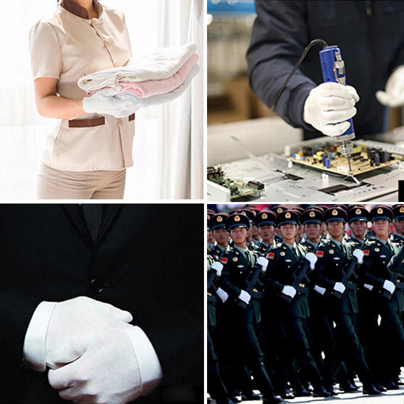 White Gloves Inspection Cotton Work Gloves Jewelry Lightweight Hight Quality Guantes Viralgem Store