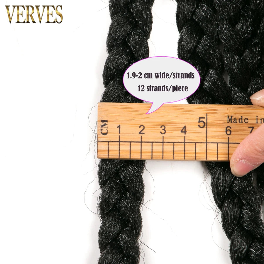 VERVES Short Box Braids Synthetic 5 Piece/Pack Crochet Hair Pre-Looped Braiding Extensions 14 inch for Asian Women Black Brown Viralgem Store