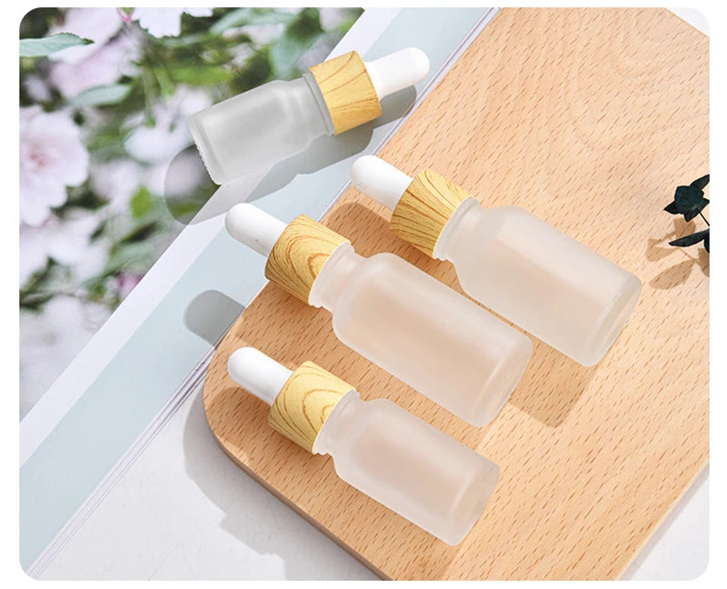 12pcs frost glass essential oil dropper bottle wtih piepette drop vials Containers 5ml 10ml 15ml 20ml 30ml 50ml 100ml