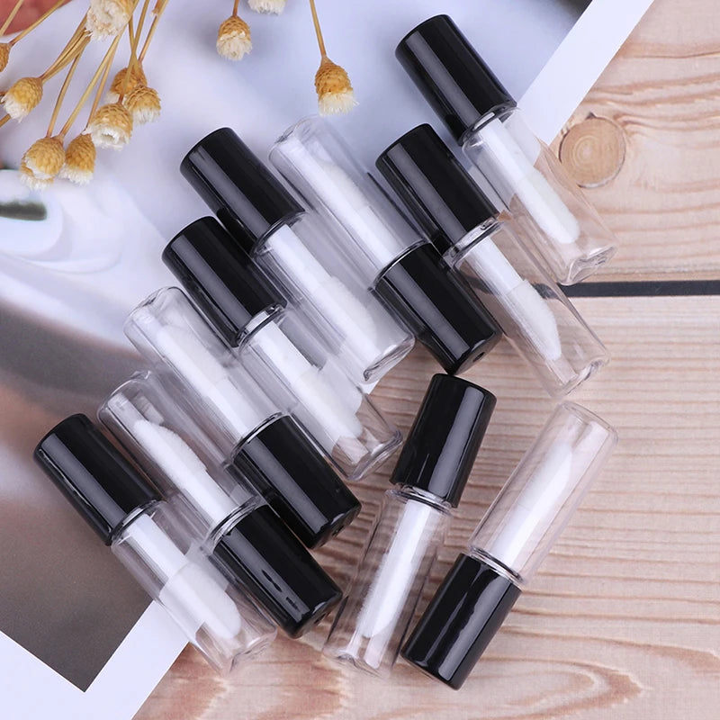 1/10PCS Empty Transparent PE Lip Gloss Tubes Plastic Lip Balm Tube Lipstick Mini Sample Cosmetic Container