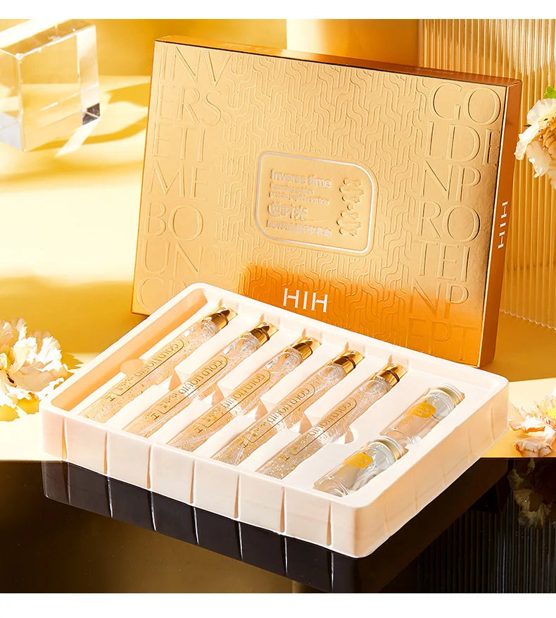 24K Gold Face Serum Active Collagen Silk Thread Facial Skin Care Essence Anti-Aging Smoothing Firming Moisturizing Hyaluronic Viralgem Store