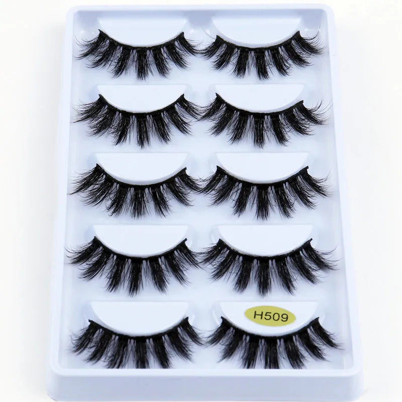 5/7/8 pairs 3D mink Lashes ,soft fluffy natural false eyelashes，individual eyelash extension, makeup tools lashes wholesale