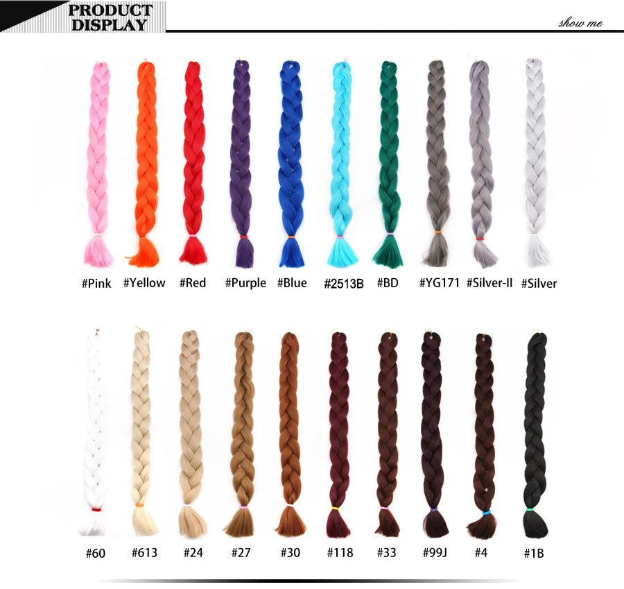 Super Long 165G 200cm Hair Synthetic Jumbo Braiding Hair Extension Heat Resistant Fiber African Ombre Jumbo Braid Hair Women Viralgem Store