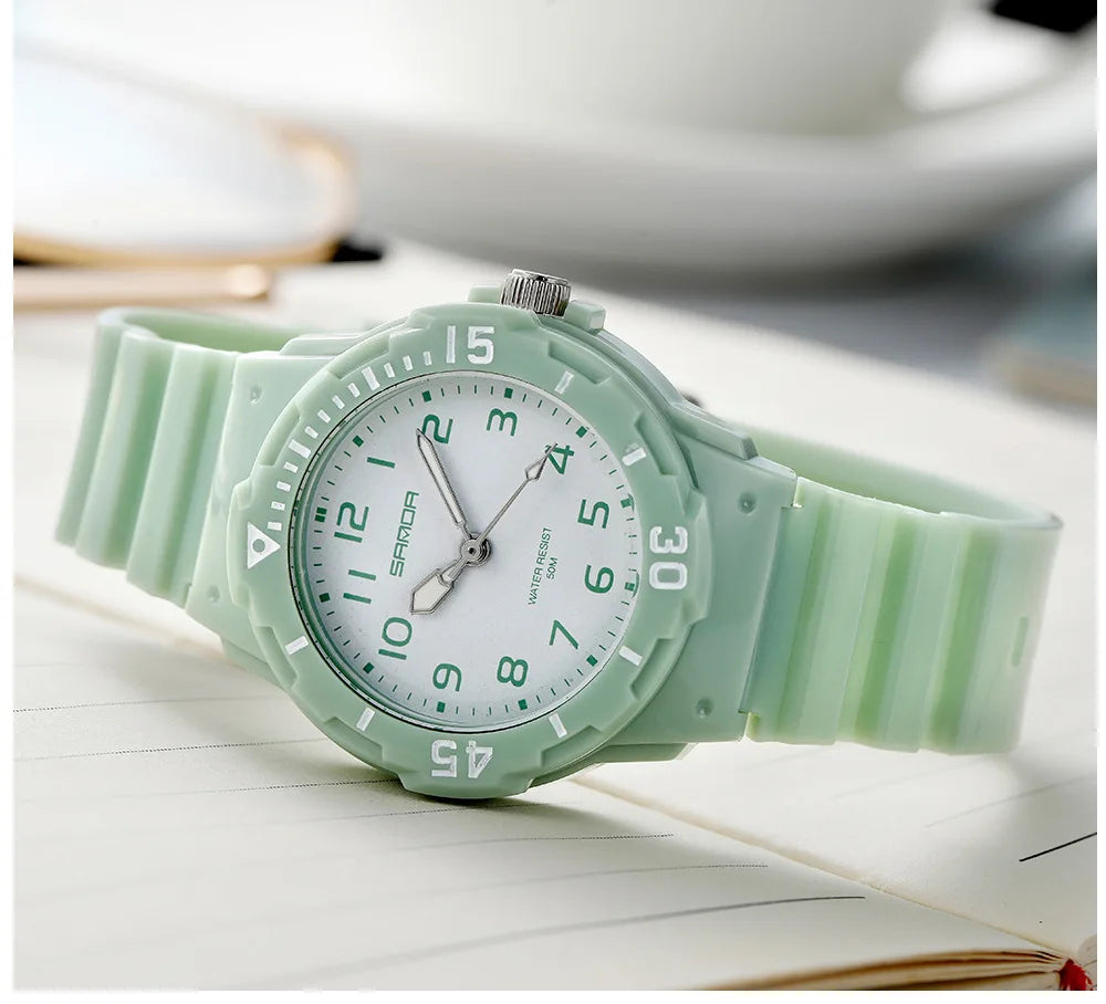 UTHAI CE31 Children’s Sport Watch Clocks 50m Waterproof wristwatches for kids Girls Boys Teens Students PU Soft