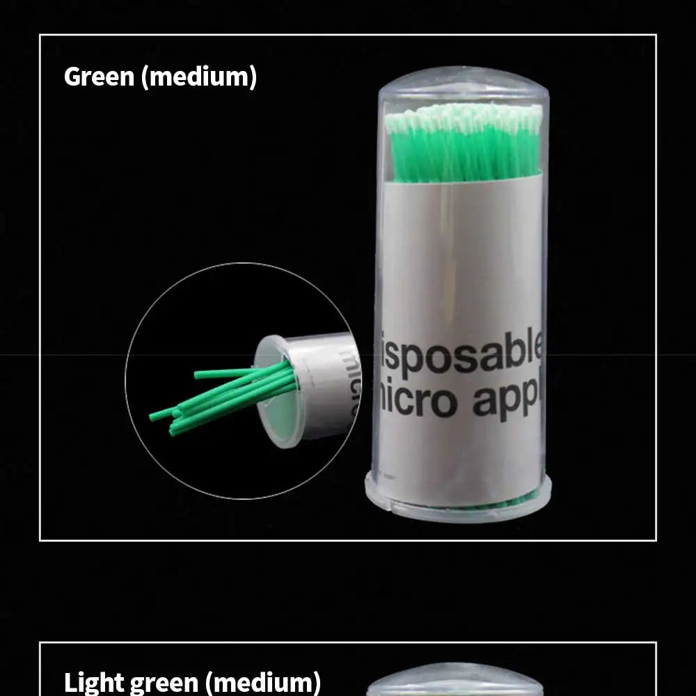 100pcs/lot Micro Brushes Make Up Eyelash Extension Disposable Eye Lash Glue Cleaning Brushes Free Applicator Sticks Makeup Tools