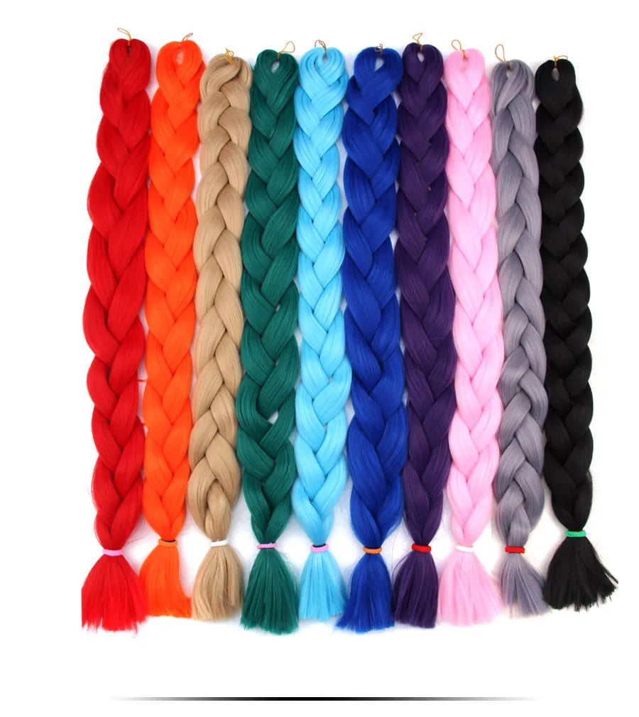 Super Long 165G 200cm Hair Synthetic Jumbo Braiding Hair Extension Heat Resistant Fiber African Ombre Jumbo Braid Hair Women Viralgem Store