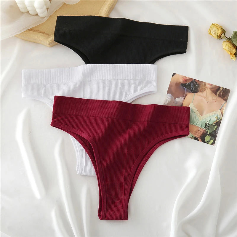 2021 New High Waisted Seamless Panties Women Underwear Sexy Female Underpants Comfortable Thongs Women Cotton Briefs S-XL Viralgem Store