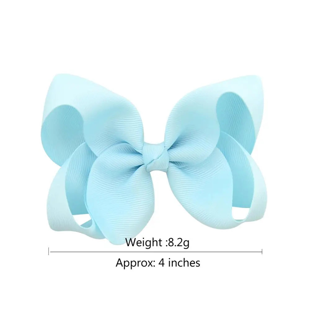 10 Pcs 4'' Cute Solid Grosgrain Ribbon Bowknot Hair Clips For Girls Handmade Hairpins Barrettes Headwear Kids Hair Accessories Viralgem Store