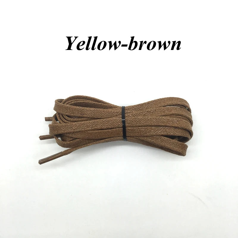 Waxed Flat Shoelaces Leather Waterproof Casual Shoe Laces Unisex Boots Shoelace Length 60 80 100 120 140 160 180CM Shoe Lace