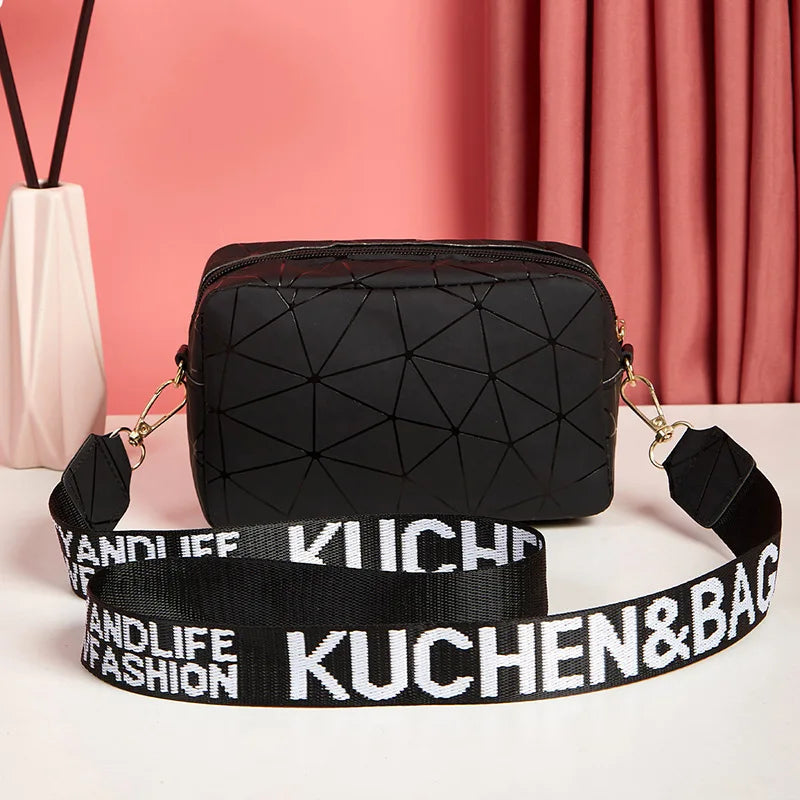 Yogodlns Fashion Laser Shoulder Messenger Bag Female Small Square Bag PU Leather Crossbody Bag Trendy New Satchel Bag Bolsa Viralgem Store