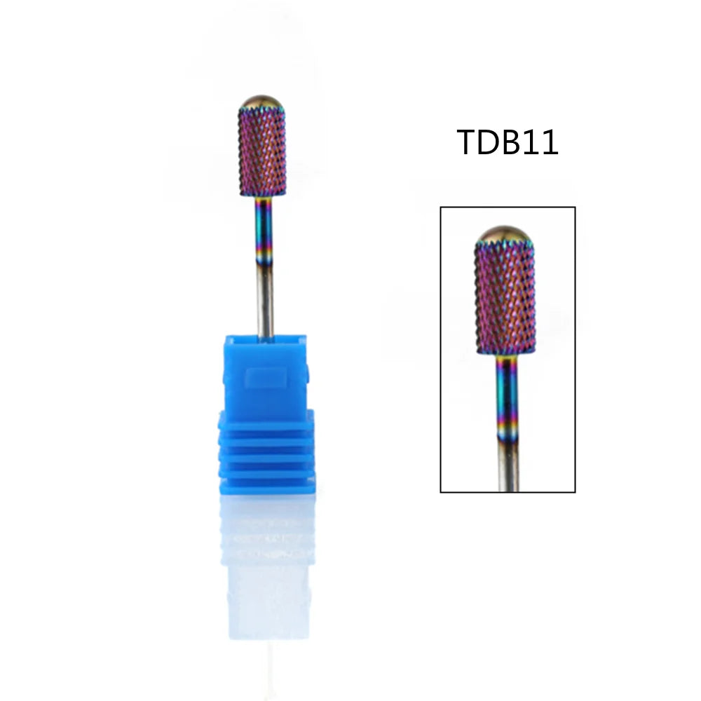 1pcs Tungsten Carbide Nail Drill Bit Electric Manicure Drill Machine Replacement Gringing Heads for Acrylic Gel Polishing Remove