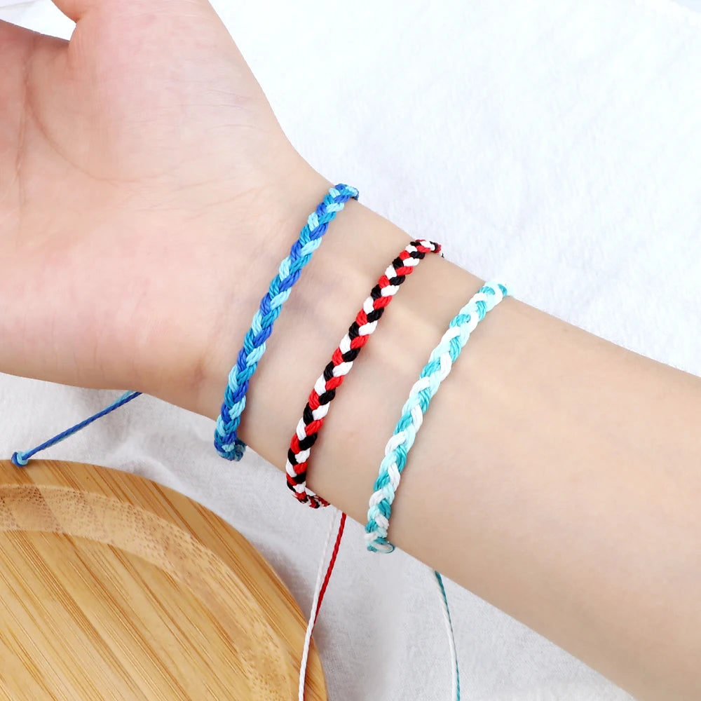 30Colors Bohemian Tibetan Bracelet & Bangle Women Men Handmade Waterproof Wax Thread Lucky Rope Christmas Jewelry Gift Bracelets