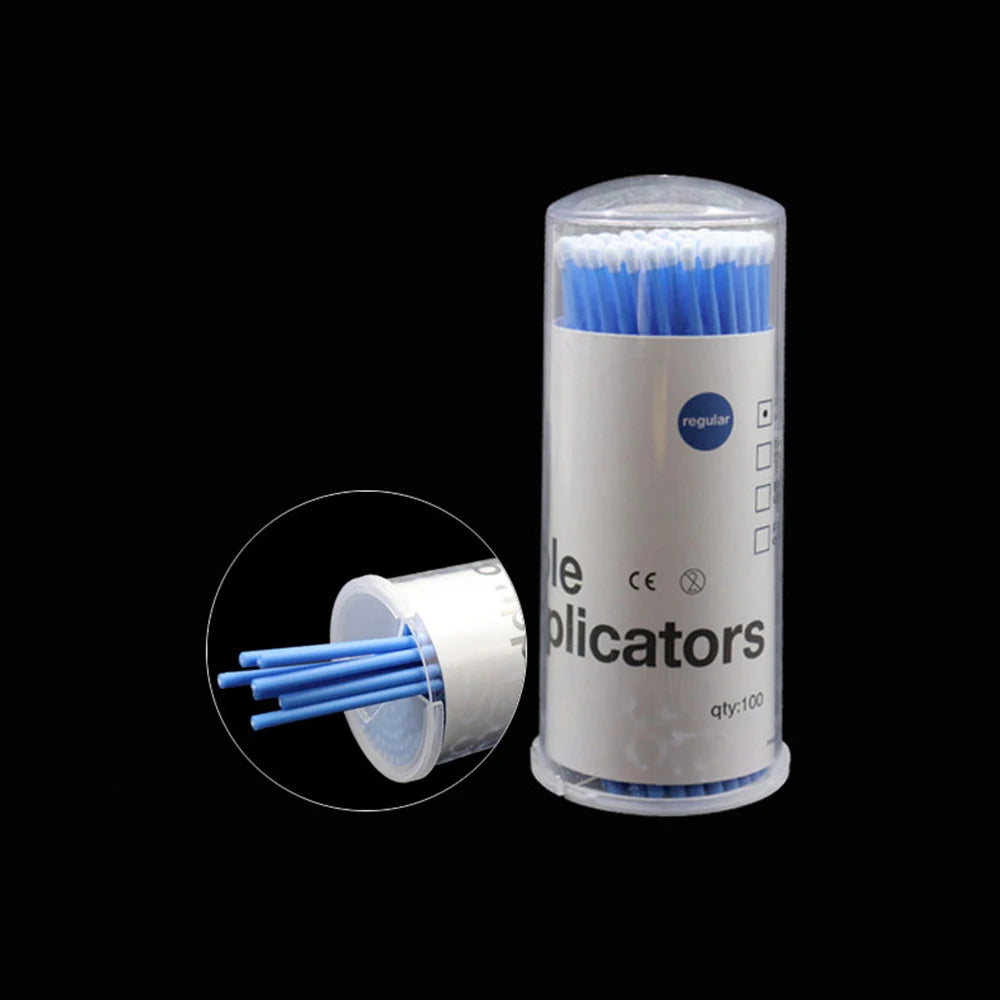 100pcs/lot Micro Brushes Make Up Eyelash Extension Disposable Eye Lash Glue Cleaning Brushes Free Applicator Sticks Makeup Tools