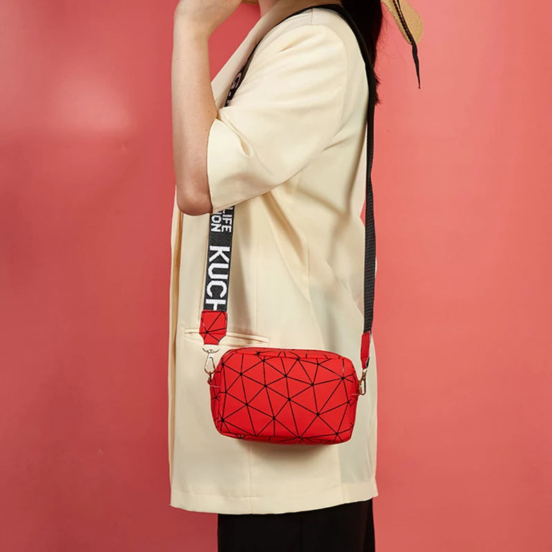 Yogodlns Fashion Laser Shoulder Messenger Bag Female Small Square Bag PU Leather Crossbody Bag Trendy New Satchel Bag Bolsa Viralgem Store