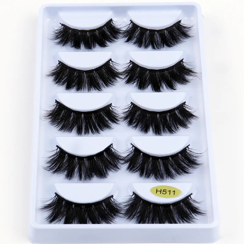 5/7/8 pairs 3D mink Lashes ,soft fluffy natural false eyelashes，individual eyelash extension, makeup tools lashes wholesale